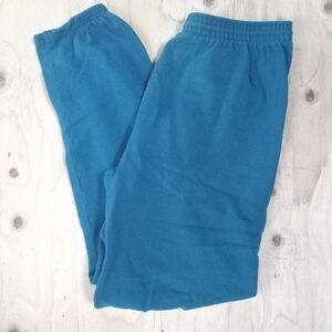 Vintage Hanes Blank Sweatpants Joggers Trainers Teal